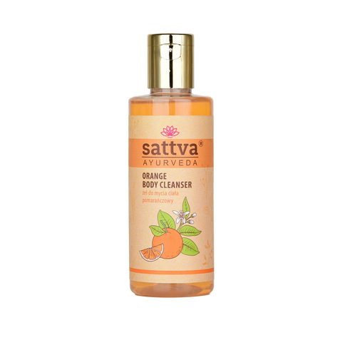 Sattva żel do mycia ciała pomarańczowy łagodny z nutą aromaterapii