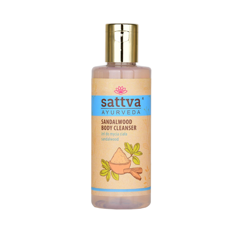 Zel do mycia ciała sandalwood - z aromaterapeutycznymi olejkami i pielęgnacyjnymi ziołami indyjskimi