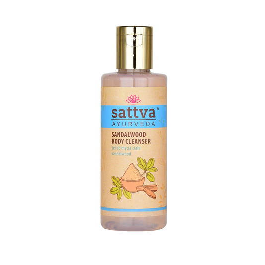 Zel do mycia ciała sandalwood - z aromaterapeutycznymi olejkami i pielęgnacyjnymi ziołami indyjskimi