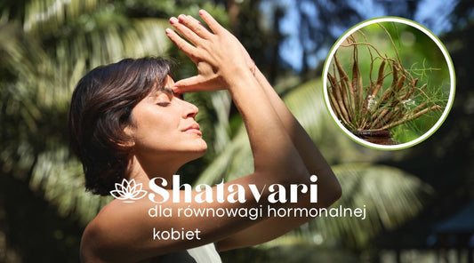 Kobieta oraz korzeń shatavari