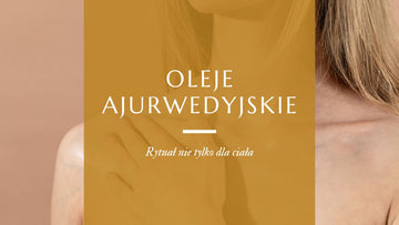 Kobieta wykonuje masaż ciala olejem ajurwedyjskim