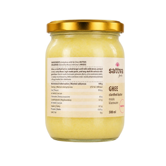 Ghee tradycyjne masło klarowane 500 ml