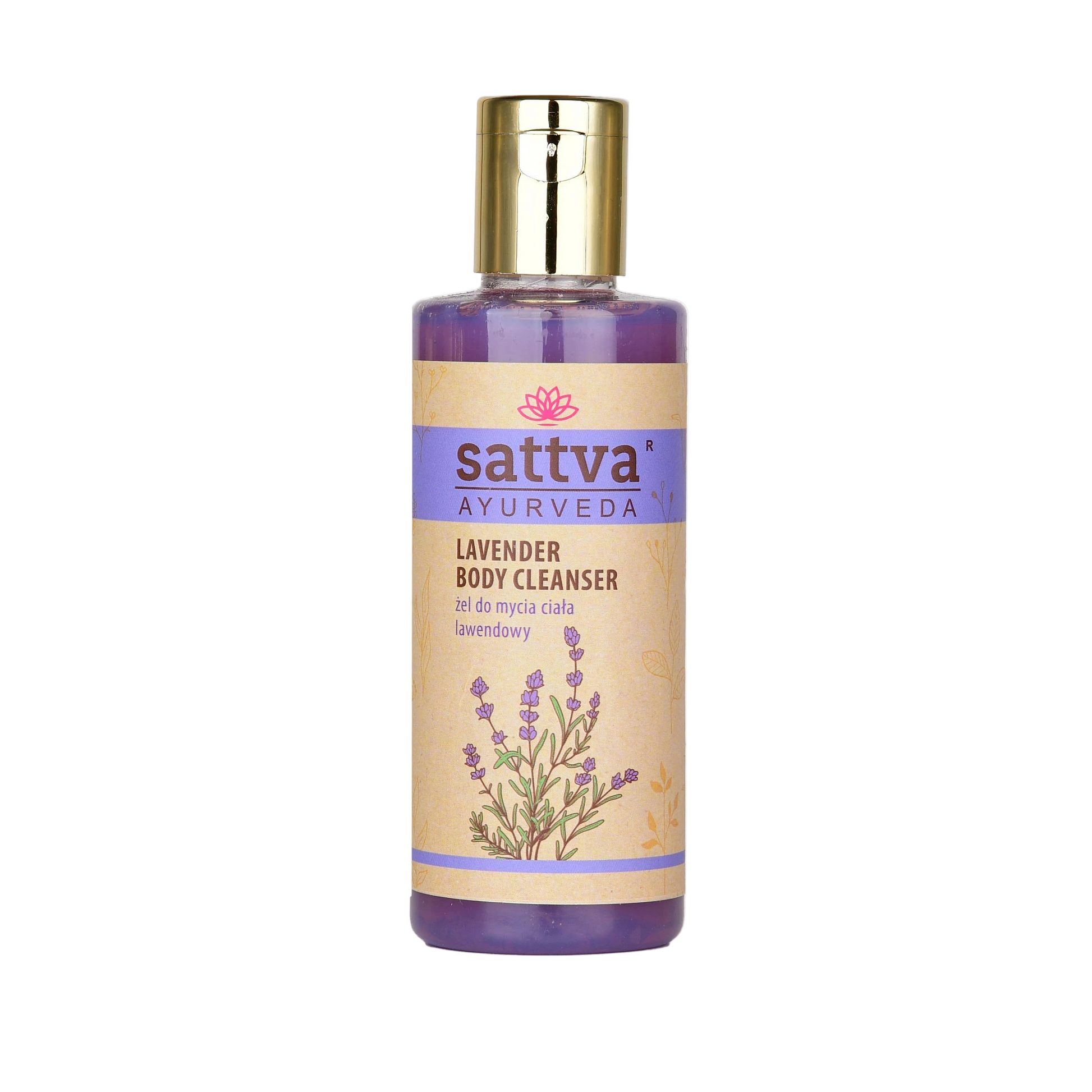 Sattva żel do mycia ciała lawendowy naturalny skład 