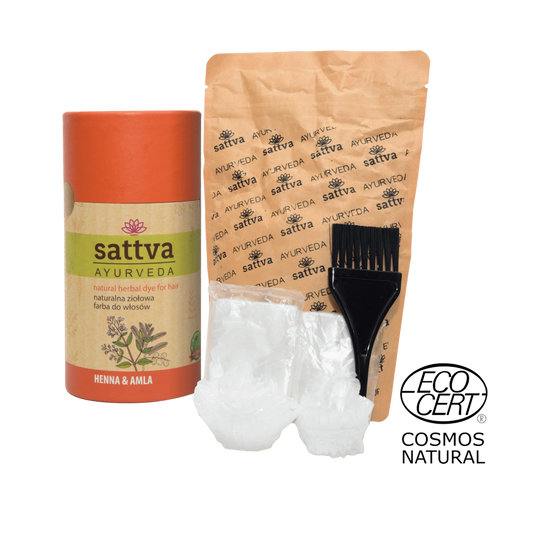 Farba henna amla od sattva z akcesoriami