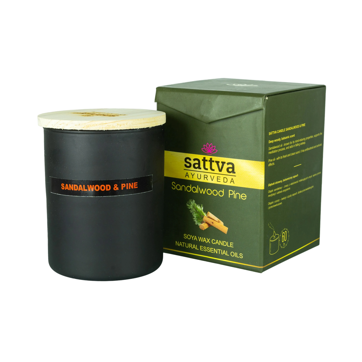 Świeca sojowa - Sandałowiec i sosna - Product Image
