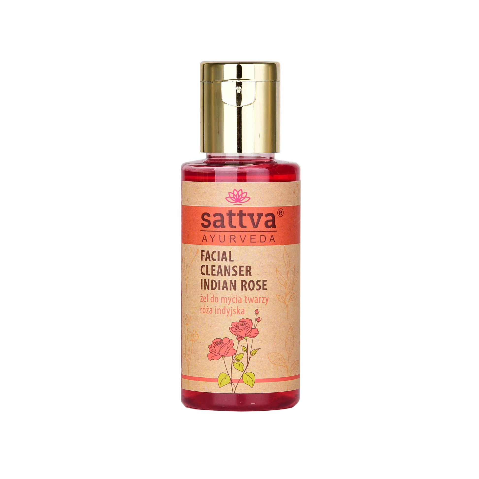 Sattva naturalny żel do mycia twarzy róża indyjska