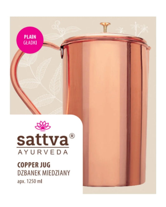 Gładki dzbanek miedziany na wodę - Product Image