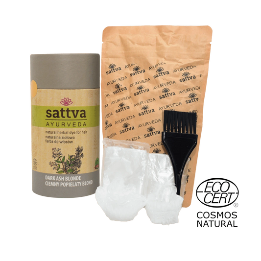 henna popielaty blond z pędzlem i czepkiem