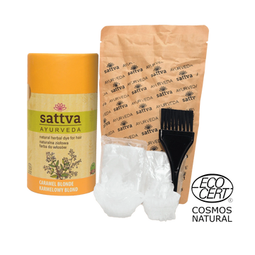 henna karmelowy blond z akcecoriami