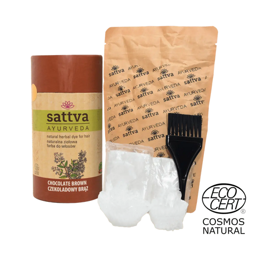 opakowanie henny odcień czekoladowy z akcesoriami