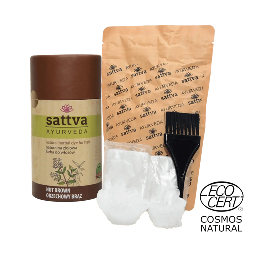 opakowanie henny sattva orzechowy brąz z akcesoriami