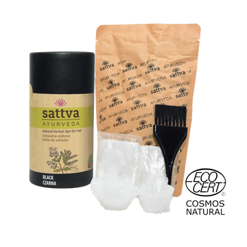 opakowanie henny naturalnej czarnej z akcesoriami