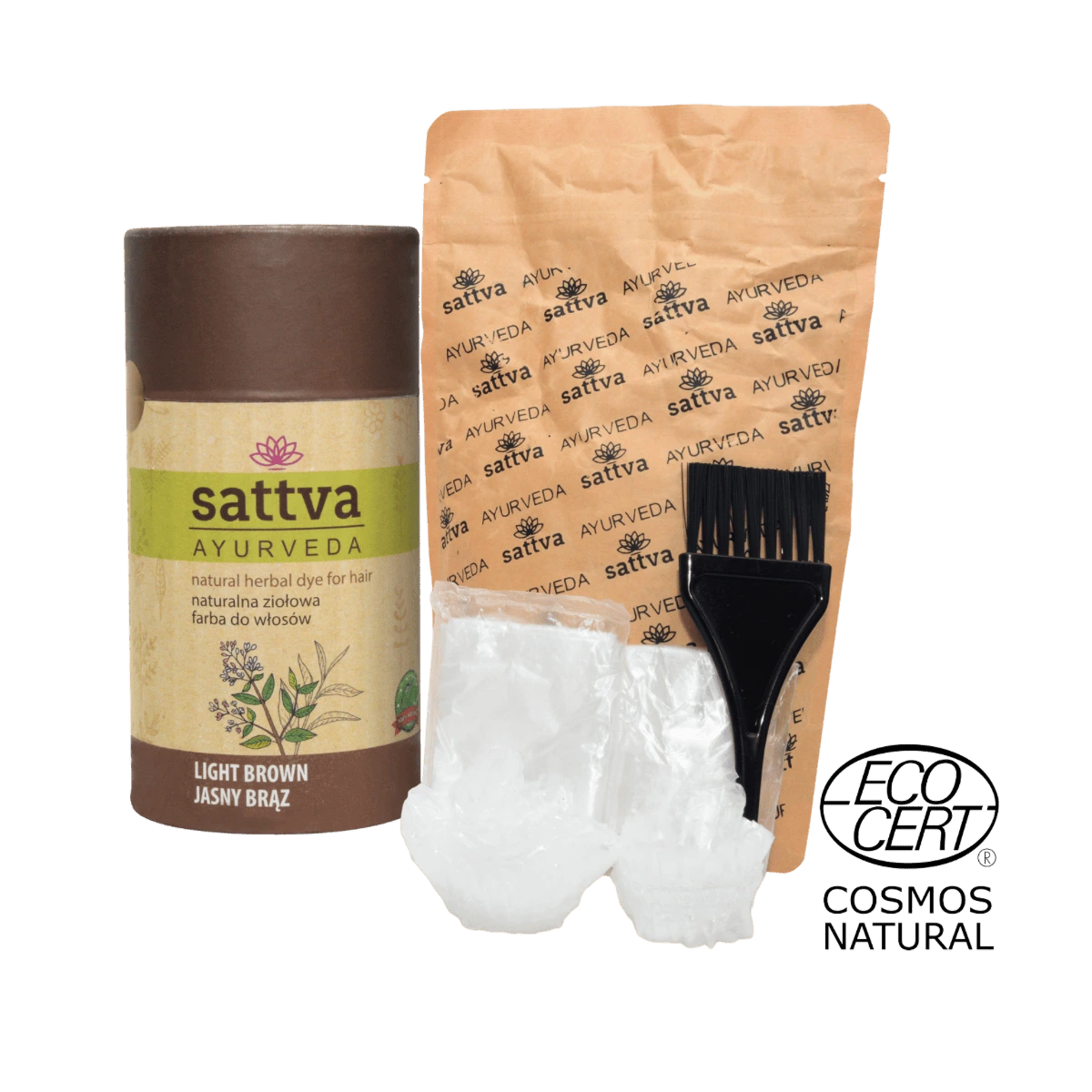 Opakowanie henny jasny brąz z akcesoriami