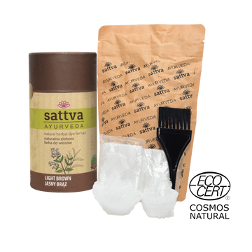 Opakowanie henny jasny brąz z akcesoriami