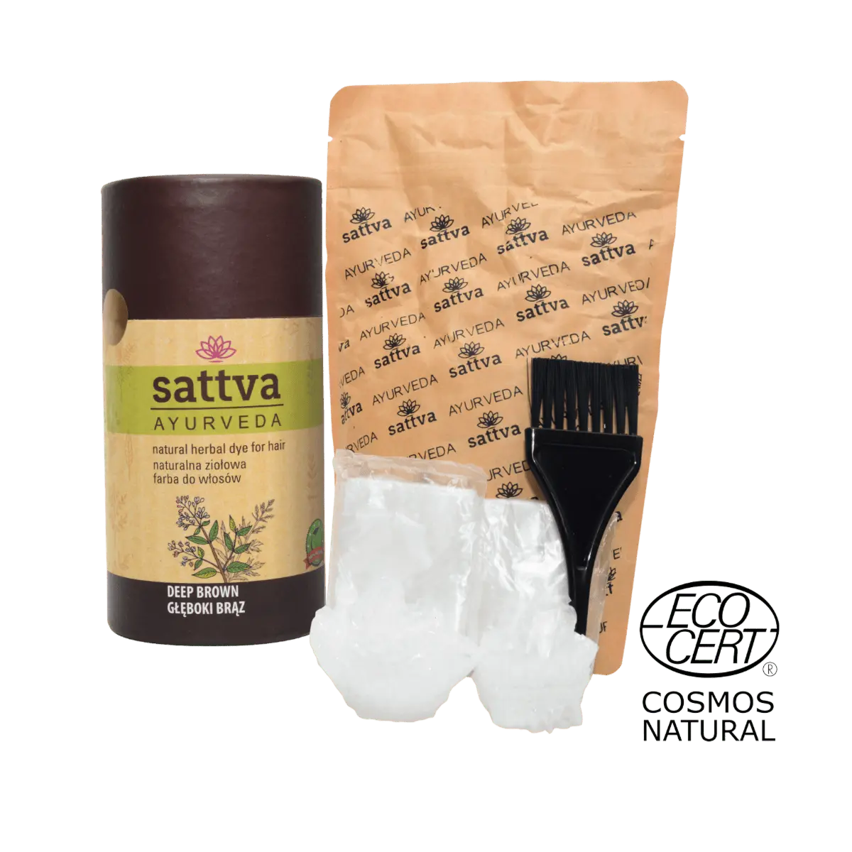 opakowanie henny sattva głęboki brąz z akcesoriami
