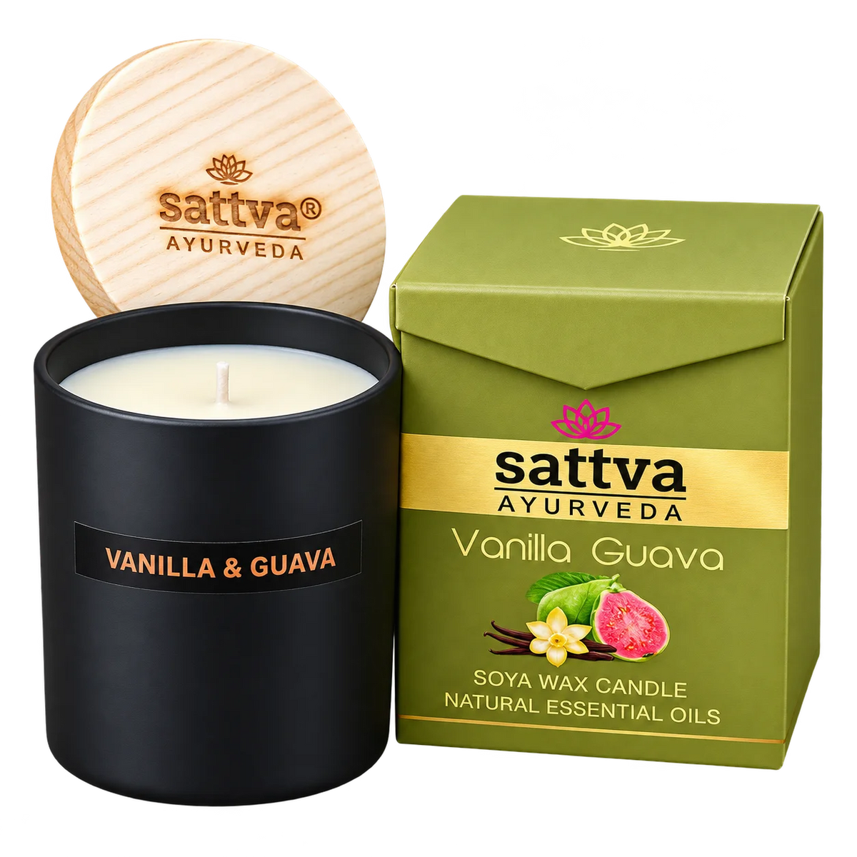 Świeca sojowa Sattva Soy Candle- Wanilia i guawa - Product Image